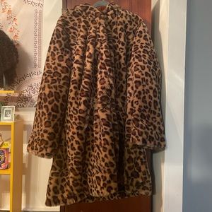 Faux Fur Hooded Coat